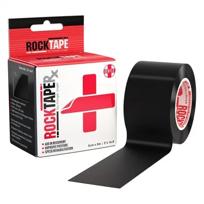 Produktbild von RockTape RX Kinesiotape - Sporttape - 5 cm x 5 m - Schwarz
