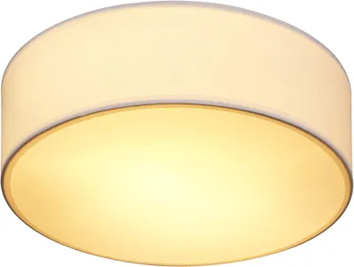 Produktbild von MONZANA® Deckenlampe Stoff Wohnzimmer Schlafzimmer E27 Weiß 30cm Rund 1-Flammig 40W Lampe Flur Küche Deckenstrahler Deckenleuchte Stoffdeckenlampe