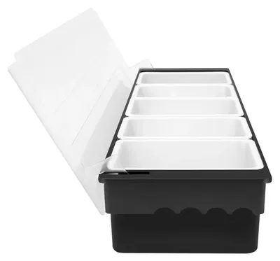Productafbeelding van Ingrediëntenbak, 5 compartimenten, uitneembaar binnenbakje, zwart