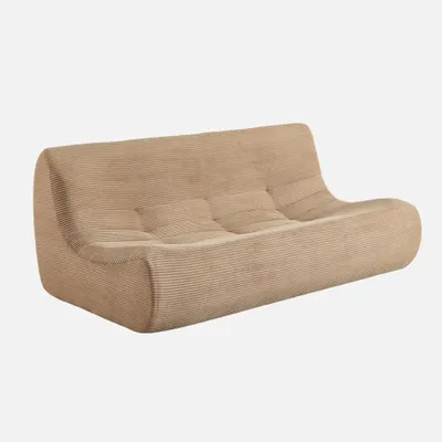 Produktbild von sweeek - 3-Sitzer Sofa mit Cordbezug - Dunkelbeige