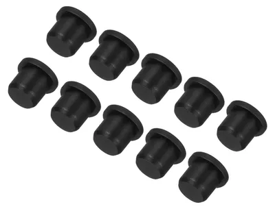 Silikonstopfen T-förmig 10 Stk. Ø 9,5 mm schwarz