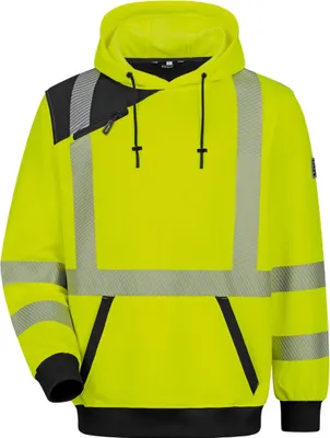 Produktbild von Feldtmann Elysee Warnschutz-Hoodie Miletto 22613 Gr. XL leuchtgelb/schwarz