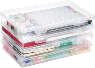 Produktbild von 3er Set transparenter, stapelbarer PAPPEXPENNEHALTER für Kinder - BPA-freier PAPPEXPENNEHALTER - Ideal für Schule, Basteln und Büro - Einfache und unkomplizierte Organisation
