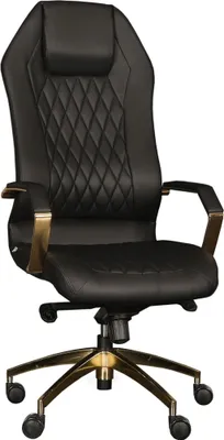 Immagine prodotto di Elegante sedia da ufficio in ecopelle nera dal design ergonomico