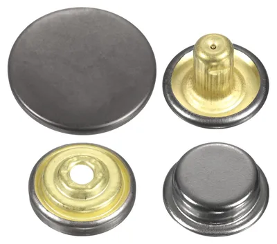 60 Druckknöpfe 17 mm, Legierung, für Leder & Taschen, Gewehr