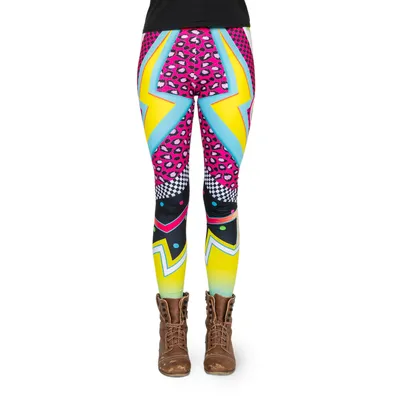 Produktbild von cosey - Neon Line Leggings (Einheitsgröße) - Design 80´s Disco