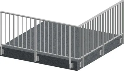 Produktbild von Pertura Geländerset Triton L-Form Aluminium anthrazit Seitenmontage 4,5 m