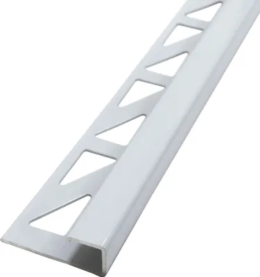 Produktbild von Dalsys Fliesenschiene 2,5m x 8mm Eckprofil Quadratprofil Aluminium (eloxiert) Weiß, Fliesenprofil