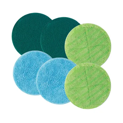 Produktbild von Duo Spinner Nachfüllpackungen Mikrofaserscheiben zur Bodenreinigung - Set von 6 (3x2) Stück - Maschinenwaschbar