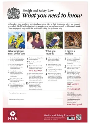 Poster Gesundheits- und Sicherheitsgesetz A2 laminiert HSE