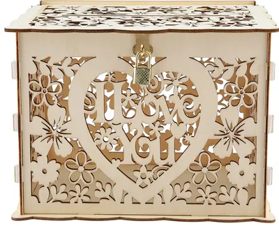 Obrázok produktu pre Card Box,Svadobná karta Box,Card Box s kľúčmi,DIY Card Box,Darčeková krabička