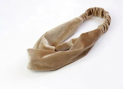 Produktbild von Go Go Gadget – Samt-Haarband – Party – Stirnband – Elastisch – Beige