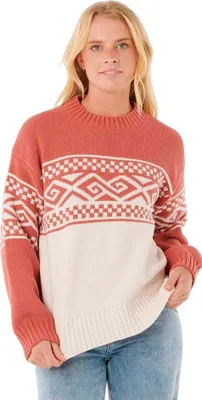 Image de Pull en maille Rip Curl pour femme « Cosmic Kiss », taille : S, couleur : brick