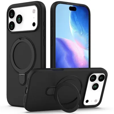 Produktbild von iPhone 18 Pro / 17 Pro Hülle - Coverup Colour TPU Back Cover - MagSafe Compatible Ring Ständer - Schwarz