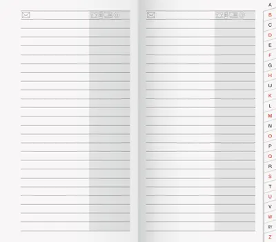 Produktbild von BRUNNEN 1070048 Adress-Registerheft Taschenkalender Blattgröße 8,7 x 15,3 cm