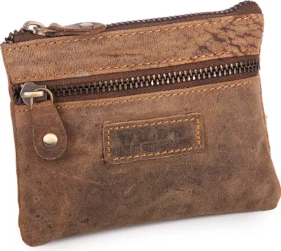 Obrázek produktu pro Přírodní kožená kapsa na klíče ve vintage stylu hnědá