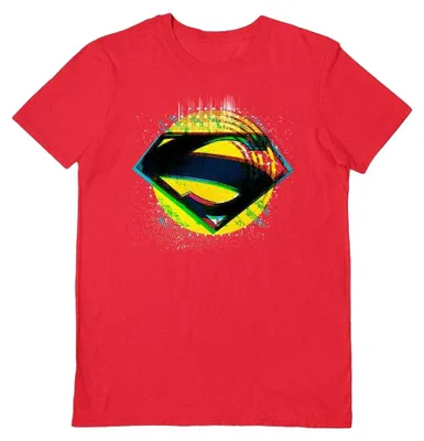 Image de T-shirt Superman, modèle unie pour hommes et femmes, PM14012 (Taille S), couleur rouge, Image générée par une IA