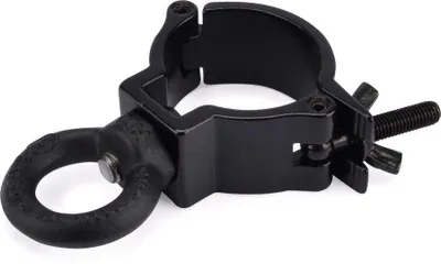 Produktbild von Riggatec Halbschelle - Halfcoupler schwarz mit Öse bis 100 kg (48-51mm)