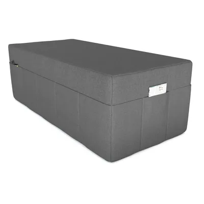 Image de POKAR Housse pour matelas pliable en 3 parties Matelas pliable Matelas d'invité Lit de camp Lit pliant, Taille:Housse 140 x 195, Couleur:Gris
