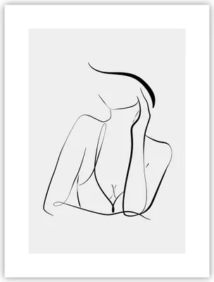 Produktbild von Poster - Poster ohne Rahmen - Frau Linien Minimalismus - 30x40 cm - Wand Bild - Wanddeko - Wandbilder - Kunstposter - Wandposter - Bilder - Kunstdruck - Wanddekoration - Wandbild - P2XPA30x40-4488
