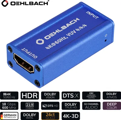 Produktbild von OEHLBACH UltraHD HDMI Repeater 4K 60Hz Signalverstärker