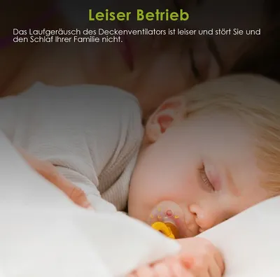 Produktbild von karpal 80W Deckenventilator Fernbedienung Schlaf LED Leuchte Schlafzimmer Dimmbar