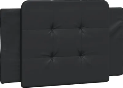 Image de vidaXL Coussin de tête de lit "Zadar" noir 80 cm similicuir