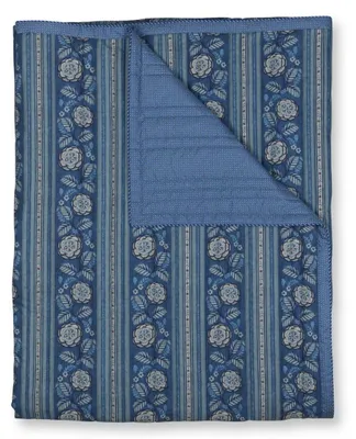 Produktbild von Pip Studio Tagesdecke 260 x 260 cm Dunkelblau | Rosa Rani