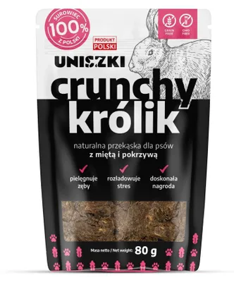Obrázek produktu pro Uniszki Křupavý králíčí přírodní pamlsek pro psy 80g