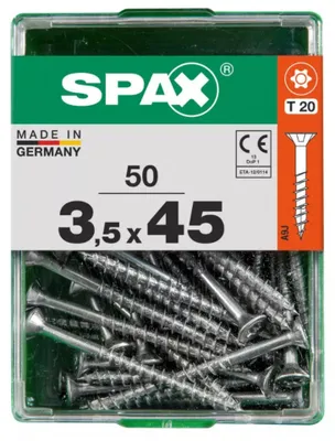 Produktbild von Spax Universalschrauben 3.5 x 45 mm TX 20 - 50 Stk.