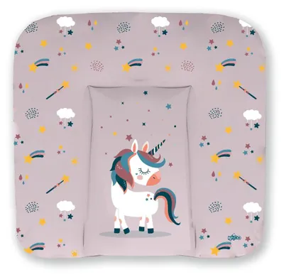 Produktbild von Kikido weiche Wickelauflage 70x75 cm - Baby Wickelunterlage - Wasserdicht, abwaschbar und pflegeleicht - Einhorn