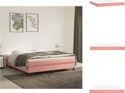 Obrázok produktu pre vidaXL Taštičkový matrac ružový 180x200x20 cm zamat - Matrace