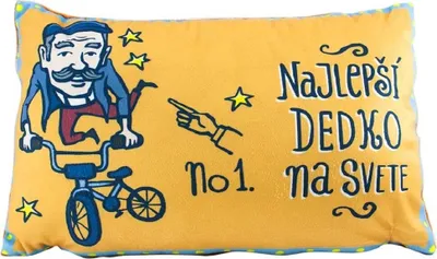 Obrázok produktu pre GiftyCity Vankúš 40 x 25 cm - Najlepší dedko
