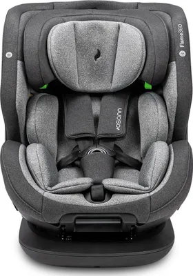 Image de OSANN - Siège auto bébé/enfant Flame 360 Isofix I-Size rotatif - 40-150 cm - gris - 14 positions - Harnais 5 points, Ceinture 3 points, Face/Dos à la route