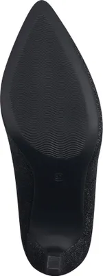Produktbild von MARCO TOZZI Damen Pumps Metallic Glitzer Effekt spitze Form Stiletto 2-22401-41, Größe:37 EU, Farbe:Schwarz