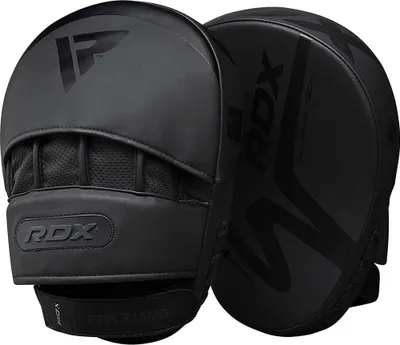 Produktbild von RDX Boxpratzen Focus Mitts, Schlagpolster aus Leder für das Training, Schwarz