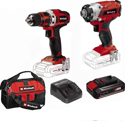 Produktbild von Einhell Bohrschrauber, Schlagschrauber, Akku 2.5 Ah Ladegerät, Tasche