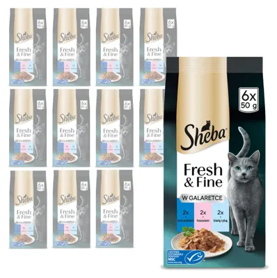 Zdjęcie produktu dla Sheba Fresh&Fine Karma dla Kota 72x50g Z Tuńczykiem Łososiem Białą Rybą