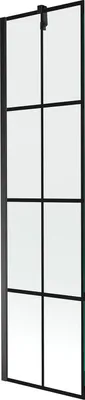 Produktbild von Mexen Next Duschwand 1-flügelig 50 x 150 cm, schwarzes Gitter, schwarz - 895-050-000-00-77-70