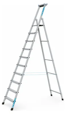 Produktbild von Zarges genietete Stehleiter, eloxiert Xlstep S 10 Stufen