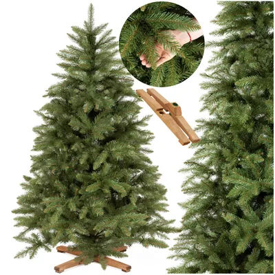 Image de Sapin de Noël artificiel Royal Trees® 180 cm – Épicéa scandinave | Sapin de Noël bien fourni | Sapin haut de gamme avec support en bois et housse de rangement