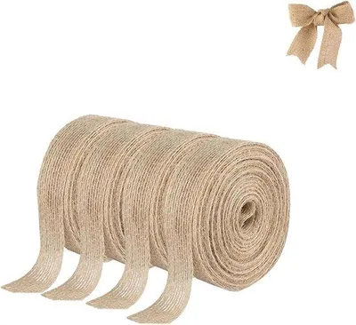 Produktbild von Jute-Lint-Rollen 2 cm x 10 m, Vintage-Verpackung, DIY-Handwerk, Dekoration