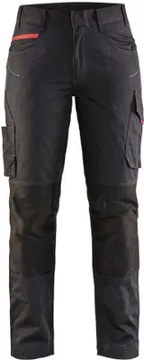Produktbild von Blakläder Damen Service Bundhose 7195 1330 mit Stretch in div. Farben, Farbe:rot/schwarz, Größe:32