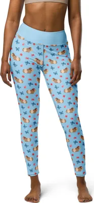 Produktbild von Mr. & Mrs. Panda Tights Meerschweinchen Weisheit Größe L - Blau - Geschenk, Sport Damen, Damen-Leggings, Sporthose, Wunder, Spruch, Leggings, Yoga-Hose, Gute Laune