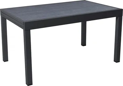 Image de Table de jardin en aluminium extensible "Lagos" - 140/280 x 90 x 76 cm - Noir
