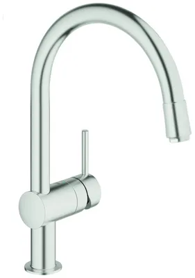 Productafbeelding van Grohe Minta spoelkraan voor aanrecht, met uittrekbare mousseur en roestvrijstalen afwerking - 32918DC0