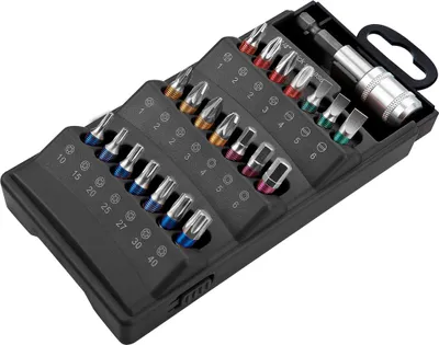 Produktbild von GRAPHITE Bitsatz 22-teilig, Philips, Pozidriv, Schlitz, Torx, Innnensechkant u.a.w. 1/4" magnetisch