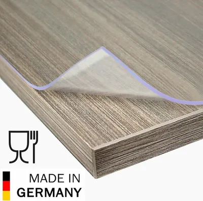 Produktbild von Premium Tischdecke PVC Tischfolie Schutz Folie transparent / klar oder matt 2mm , Ausführung:transparent, Größe:70 cm x 70 cm