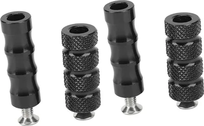 Obrázok produktu pre 2 páry Motocyklové brzdové kolíky na nohy CNC proces pokovovania Presné prispôsobenie pre montážne skrutky M6 6 mm Motocykel čierny