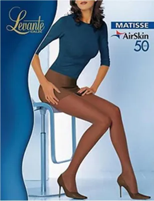 Zdjęcie produktu dla Rajstopy damskie LEVANTE 50 den, z mikrofibry, całkowicie przezroczyste, z płaskim szwem, nr art. MATISSE 50 COLLANT, rozmiar 2 – M, bawełna 3%, poliamid 83%, Elasthan 14%